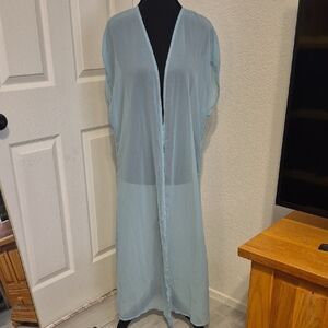 Windsor Light Green Sheer Duster Kimono